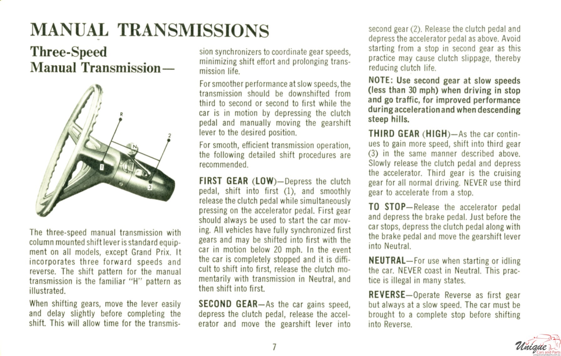 1969 Pontiac Owners Manual Page 12